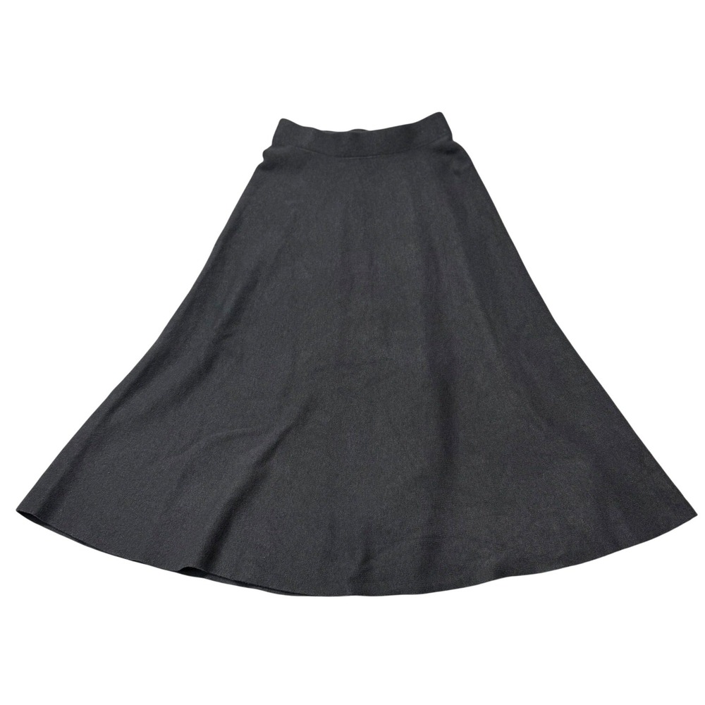 NEW Chicwish Skirt A-Line Midi Womens Small Charcoal Gray Knit Casual Chic